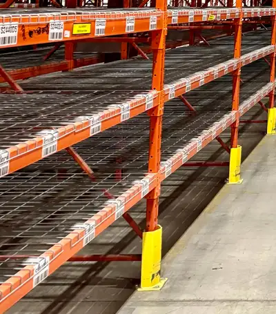 Used wire mesh deck for warehouse pallet rack 42" x 46", View more