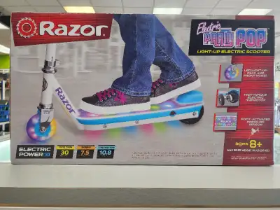 Razor Electric Party Pop Light-Up Electric Scooter - BRAND NEW - Multi-color LED light-up deck and f...