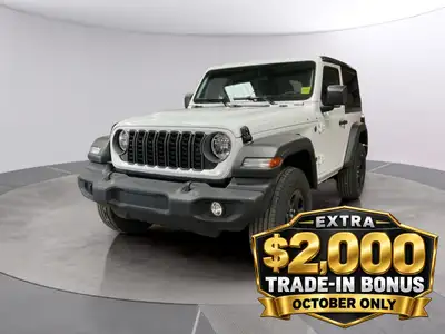 Presenting the 2026 Jeep Wrangler Sport in a classic white finish, this Sport 2 Door 4x4 stands out...