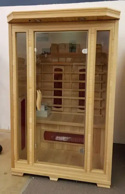 NEW PURE STEAM BATH 2 PERSON HEMLOCK SAUNA CERAMIC HEATER SEKC2, View more