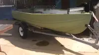 NICE 12 FT ALUMINUM BOAT AND TRAILER