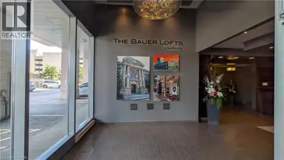 Welcome to The Bauer Lofts – one of Waterloo’s most iconic addresses! This rare corner unit with 2 b...