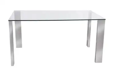 Rectangular Glass Top Dining Table for $250, View more