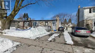 Lovely 3 Bedroom Semi Backsplit With Bright Family Size Kitchen , Large Living and Dining Area with...