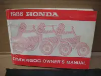 Used 1986 Honda CMX450c Rebel owners manual 32MM2600