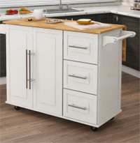 Alabama 53.5'' Kitchen Island with Solid Wood Top
