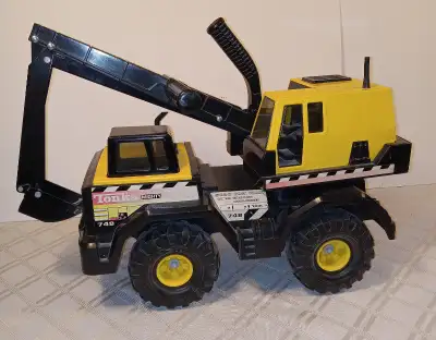 1999 Tonka Mighty Backhoe 748 Metal Yellow, View more