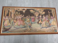French Style Tapestry Wall Art already framed and ready to hang