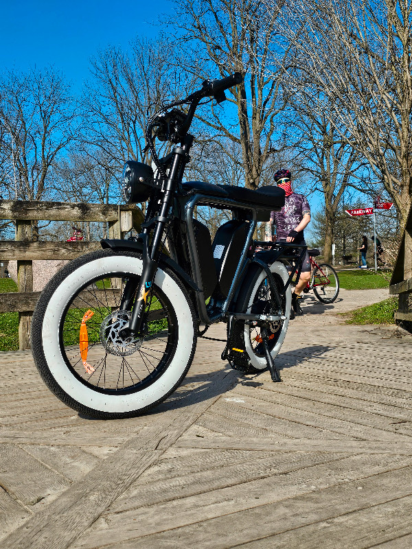 Dual Battery 1000W Full Suspension Retro Ebike 60km/h 220km Rang in eBike in London