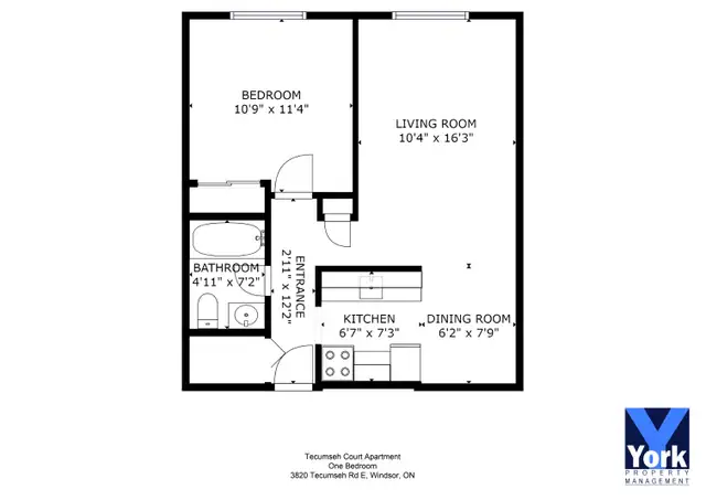 One Bedroom Apartments on Tecumseh Road East in Long Term Rentals in Windsor Region - Image 6