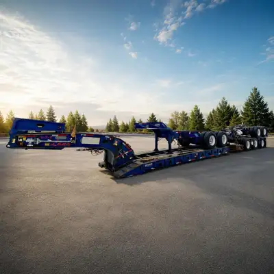 2009 Aspen 10 Axle HRGN Detach 2+3+2 Jeep Lowboy Booster Trailer Setup Jeep - 2009 Aspen Tandem Jeep...