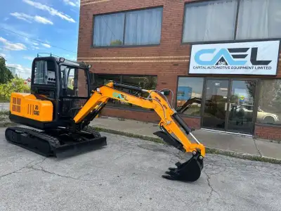BRAND NEW LOWEST PRICE CAEL EXCAVATOR 3.5 TON WITH CAB HYDRAULIC THUMB & SWING BOOM, Heat AC FINANCE...