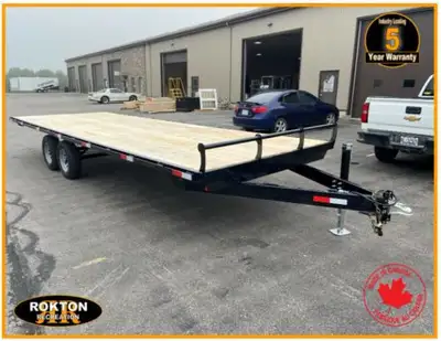 For Sale 2024 20' Deck Over Float Trailer, Flat Deck Tandem Heavy-Duty 3500 lbs capacity. You are bu...