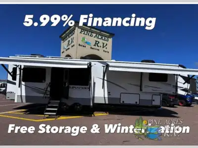 KZ Durango Gold fifth wheel G383RLQ highlights: Dual Sink Vanity 2 TV / 2 Fireplaces 3 Roof Mounted...