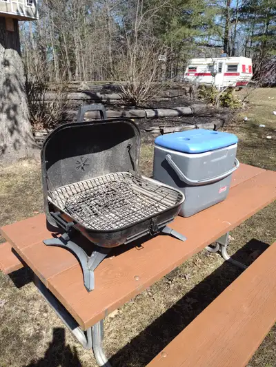 Chef barbecue and Coleman cooler, View more