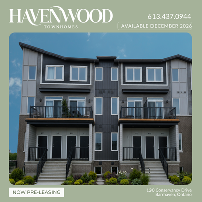 Brand New Project of Townhomes for Rent – Barrhaven ✨ Now Pre-Leasing for December in Barrhaven ! Be...