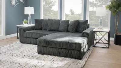 NEW CORDUROY OVERSIZED 2 PIECE SECTIONAL COMBO COMFY SOFA BT2520, View more