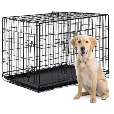 NEW 2 DOOR 24 , 36 , 42 & 48 IN DOG KENNEL DOG CAGE & TRAY, View more