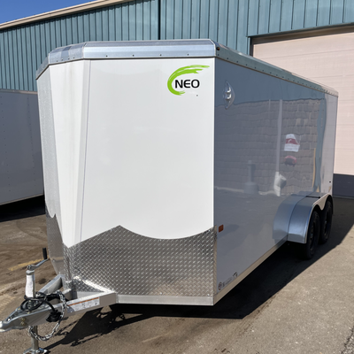 In Stock Savings - Save on this new 2026 Neo 7'x16' Aluminum Cargo Trailer with Single Handle Rear R...