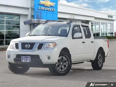 Ready for any adventure or workday, this 2018 Nissan Frontier Crew Cab Pickup in striking Glacier Wh...