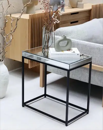 *BNIB!* Artloge Rectangular Mirrored End Table, ... LOT# 0, View more