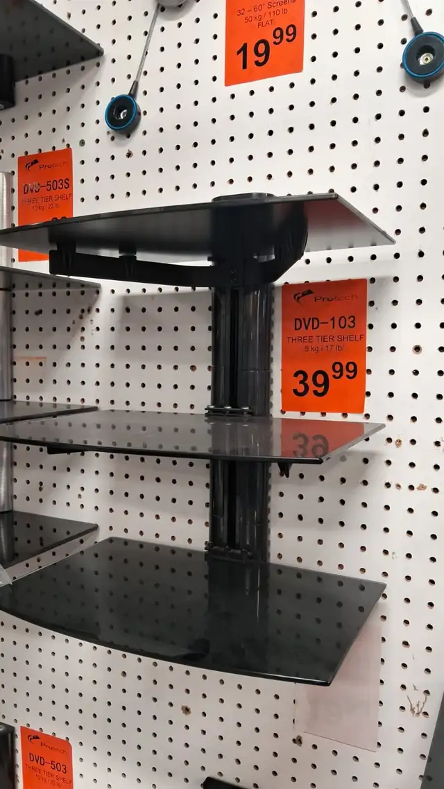 DVD -103 THREE TIER SHELF 8KG/17 LB SHELF
