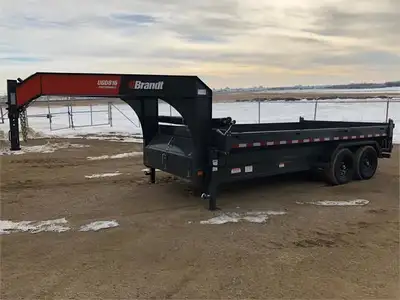 Brandt Work Ready 8 and 11 Ton, 14’ or 16’ Dump Trailer Available in Goose Neck or Bumper Model: UBD...
