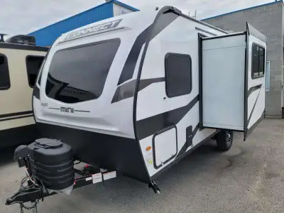 KZ Connect Mini travel trailer CM191BHK highlights: 60" x 75" Bed Rear Corner Bath Bunk Beds Booth D...