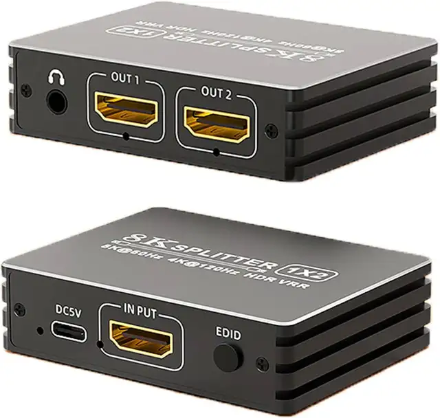8K HDMI 2.1 Splitter 1 in 2 Out in General Electronics in Markham / York Region - Image 2