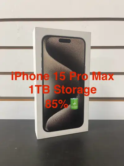 iPhone 15 Pro Max 1TB 85% Battery Health, View more