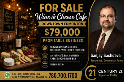 FOR SALE – WINE & CHEESE CAFÉ | DOWNTOWN EDMONTON, View more