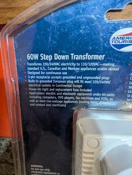 60 watt Step Down Transformer447849294820823044