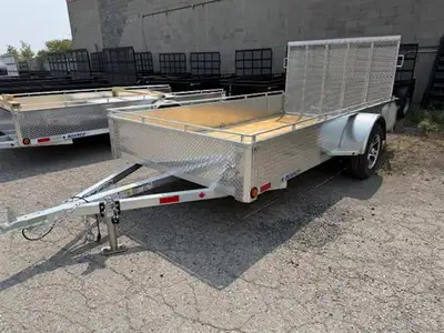Made in CANADA 2027 Bearco aluminum single 3500lb drop axle 6x10 utility trailer GVWR 2990lbs and pa...