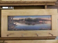 Outdoor Cottage Deer And Ducks Art Framed Peg Board