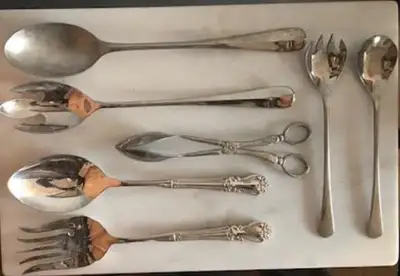 VINTAGE Silver Plate Flatware, Silver Serving Salad Sets & MORE, View more