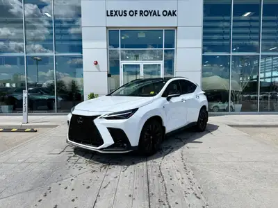 This 2023 Lexus NX 350 F SPORT 2 is immediately recognizable, from its refined signature Lexus spind...