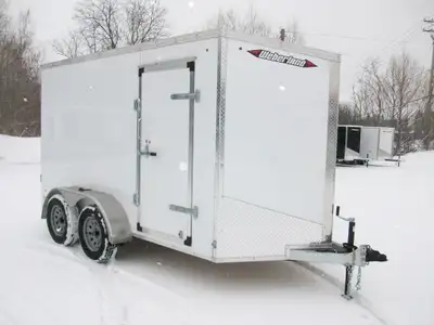 Remorque neuve 6' x 12' Galvanisé v-nose 2 essieux GLISSIERE HD 6'.6'' de haut interieur plywood 3/4...