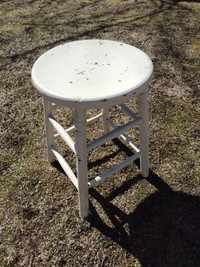 Antique wood stool