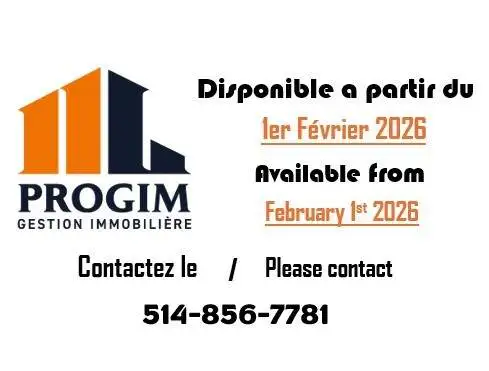 1 CH - 1 SDB - Châteauguay - $1,375 /mo