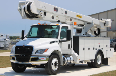 2024 International MV607 ETOMH55IH Bucket Truck MV607 Chassis 4x2 600 Miles Two Man Bucket Material...