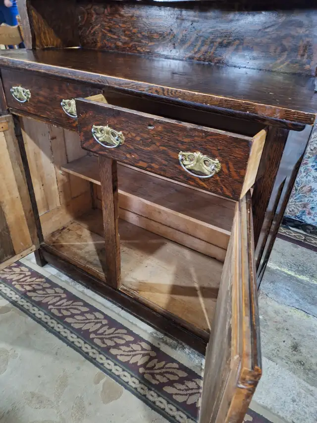 Tall Two Piece Antique Cabinet in Hutches & Display Cabinets in St. Albert - Image 3