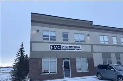 Modern corner condo unit features high-quality office buildout combined with functional storage spac...