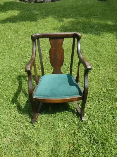 Vintage wood rocking chair, View more