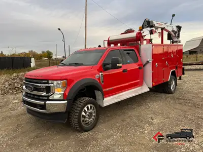 Countryside Fleet 2022 Ford F550 Crew Cab 4x4 Service Truck + 6.7L PowerStroke Diesel + 4x4 W/ AutoM...