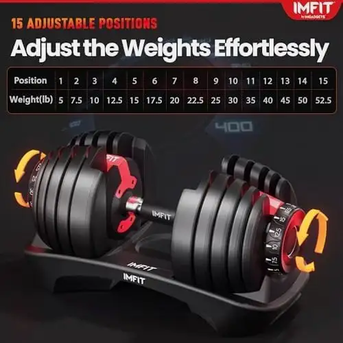 Adjustable Dumbbell Set 5-52.5 lb - 4 in 1, Home Gym in Exercise Equipment in Ottawa - Image 4