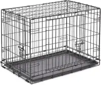 New World Pet Products Folding Metal Dog Crate; Double Door 30"