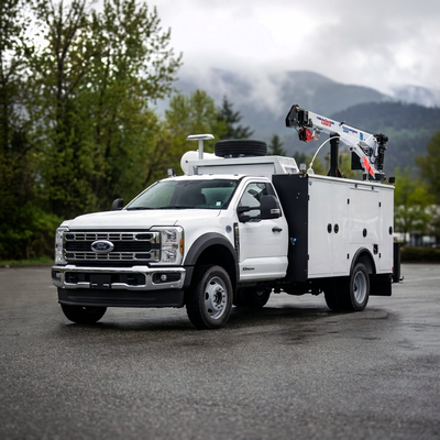 2026 Ford F550 Regular Cab Mechanics Service Truck Package 11’ Aluminum Service Body with 60” High C...
