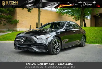 2025 Mercedes-Benz C300 4MATIC finished in Obsidian Black Metallic over Black interior delivers luxu...