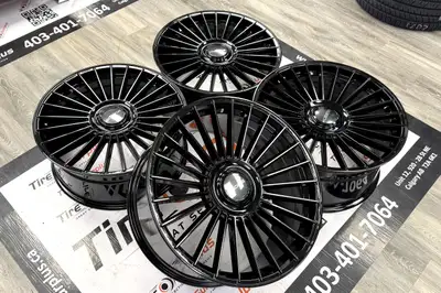 Kudos Gloss Black Staggered Wheels *Fits 2019-2026 BMW X5, X6, X7 *Fits Mercedes GLE, GLS SUV -Wheel...