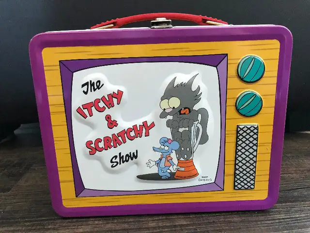 LIKE NEW THE ITCHY & SCRATCHY SHOW LUNCH BOX W/THERMOS | Arts